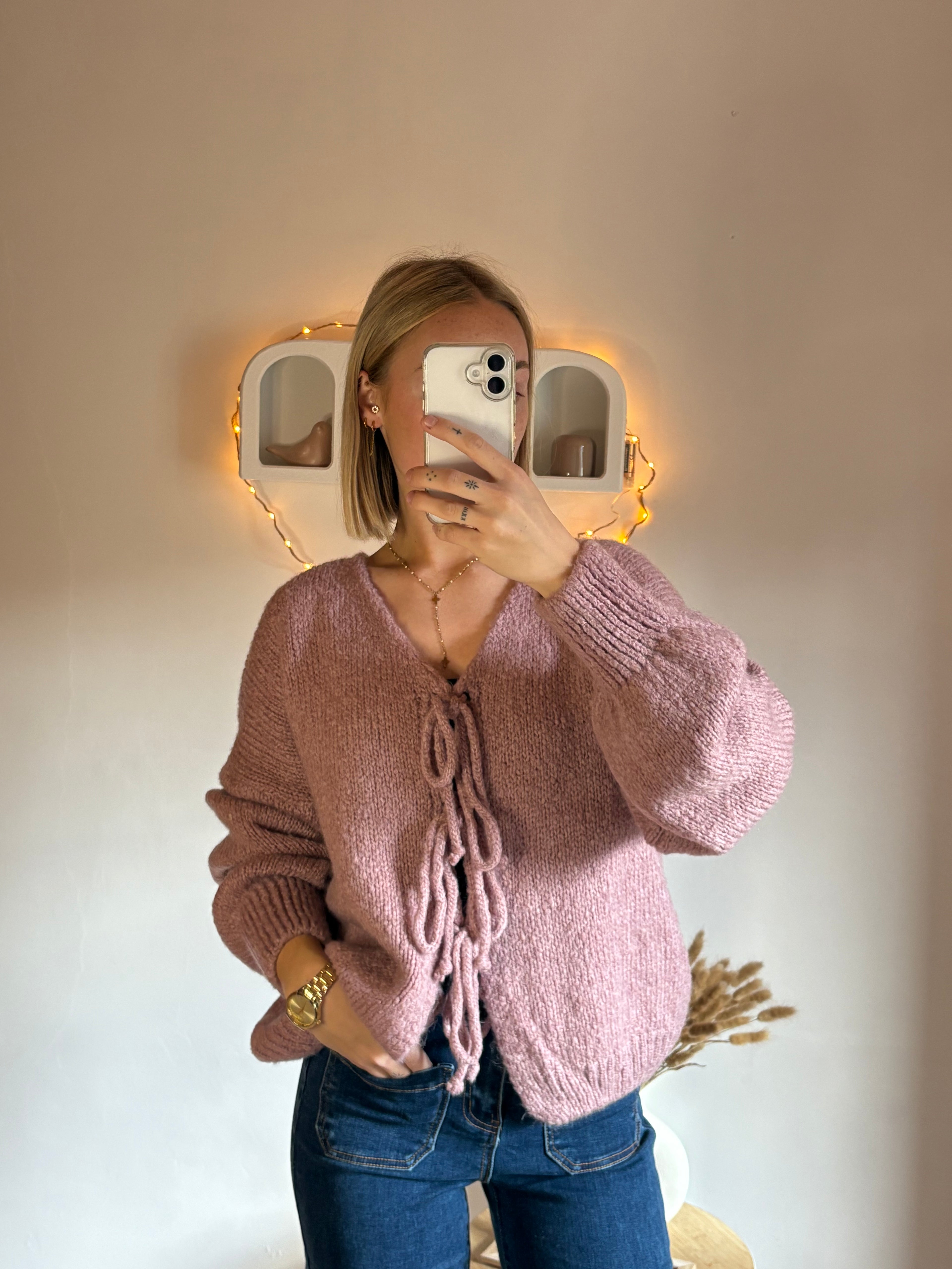 Pull Emma vieux rose