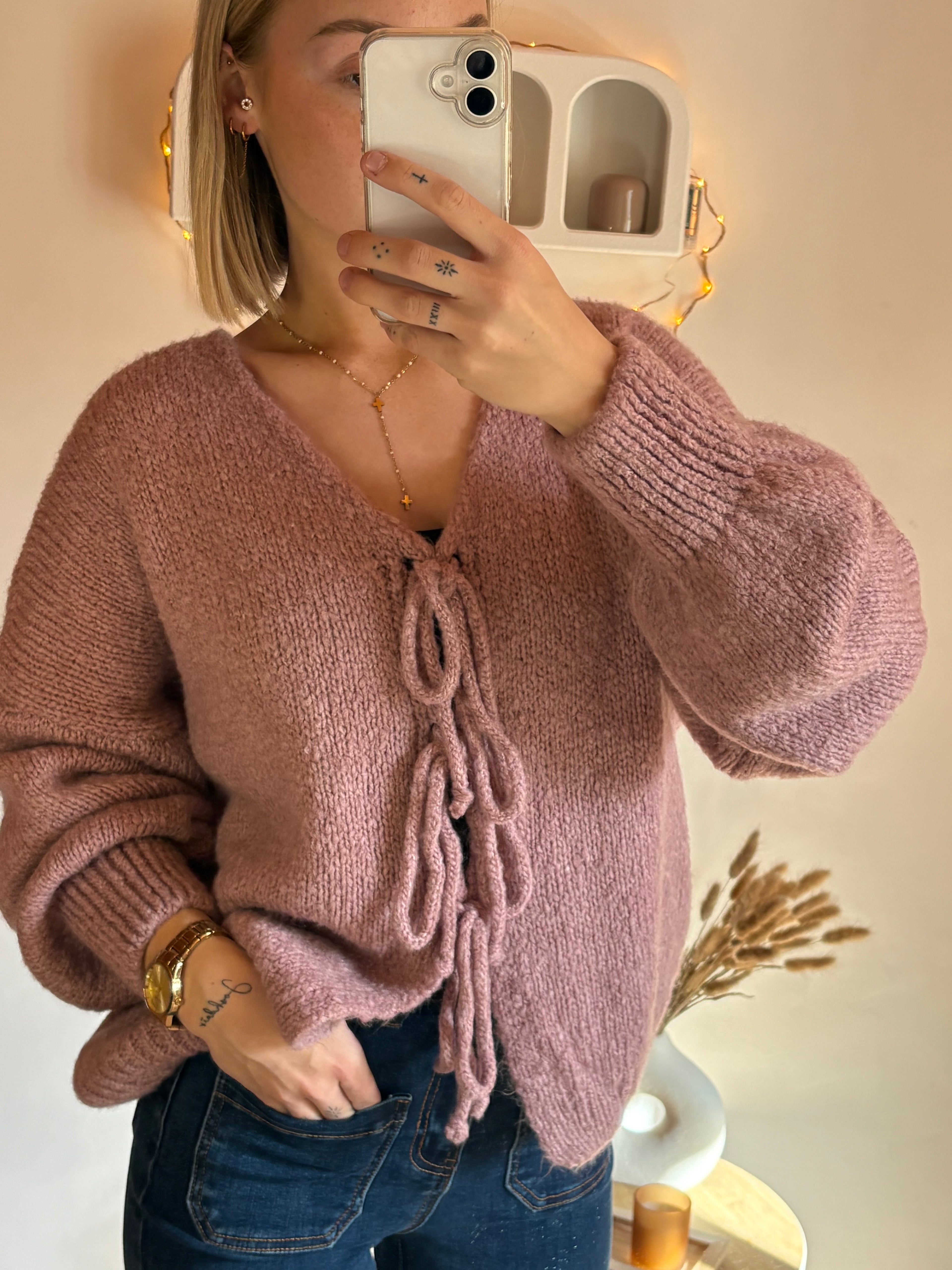 Pull Emma vieux rose