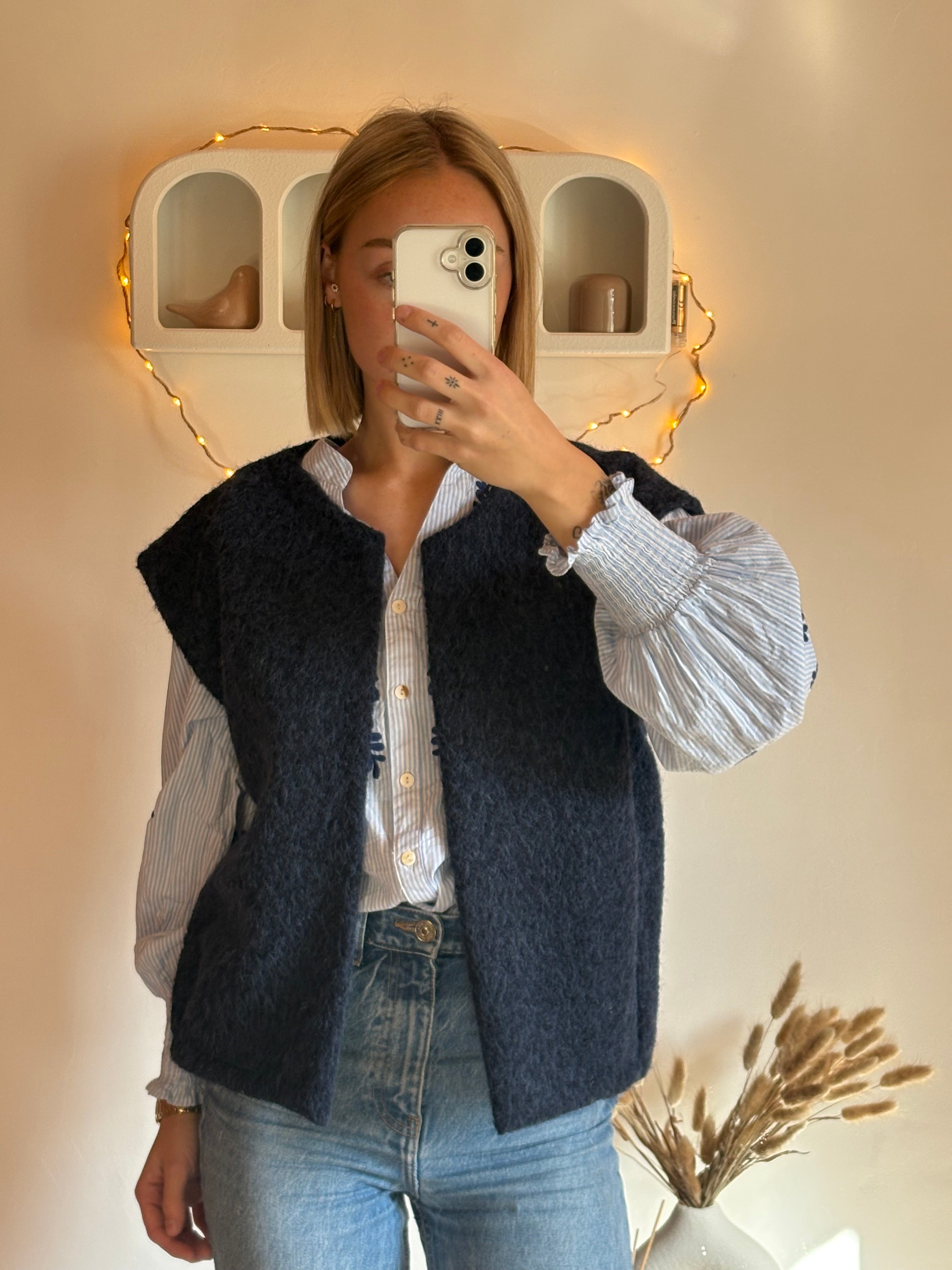 Veste Adèle bleu marine