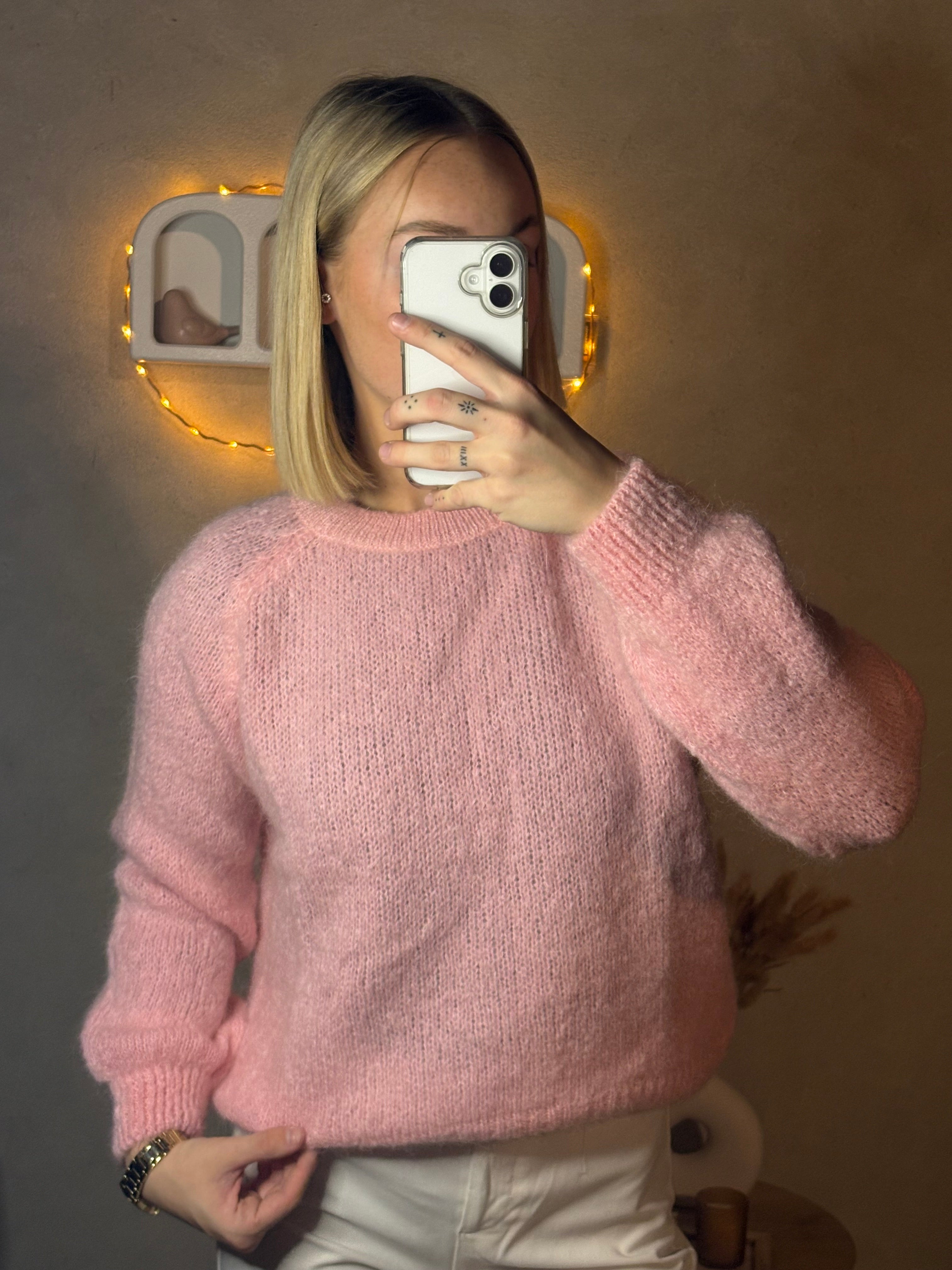 Pull Jeanne vieux rose