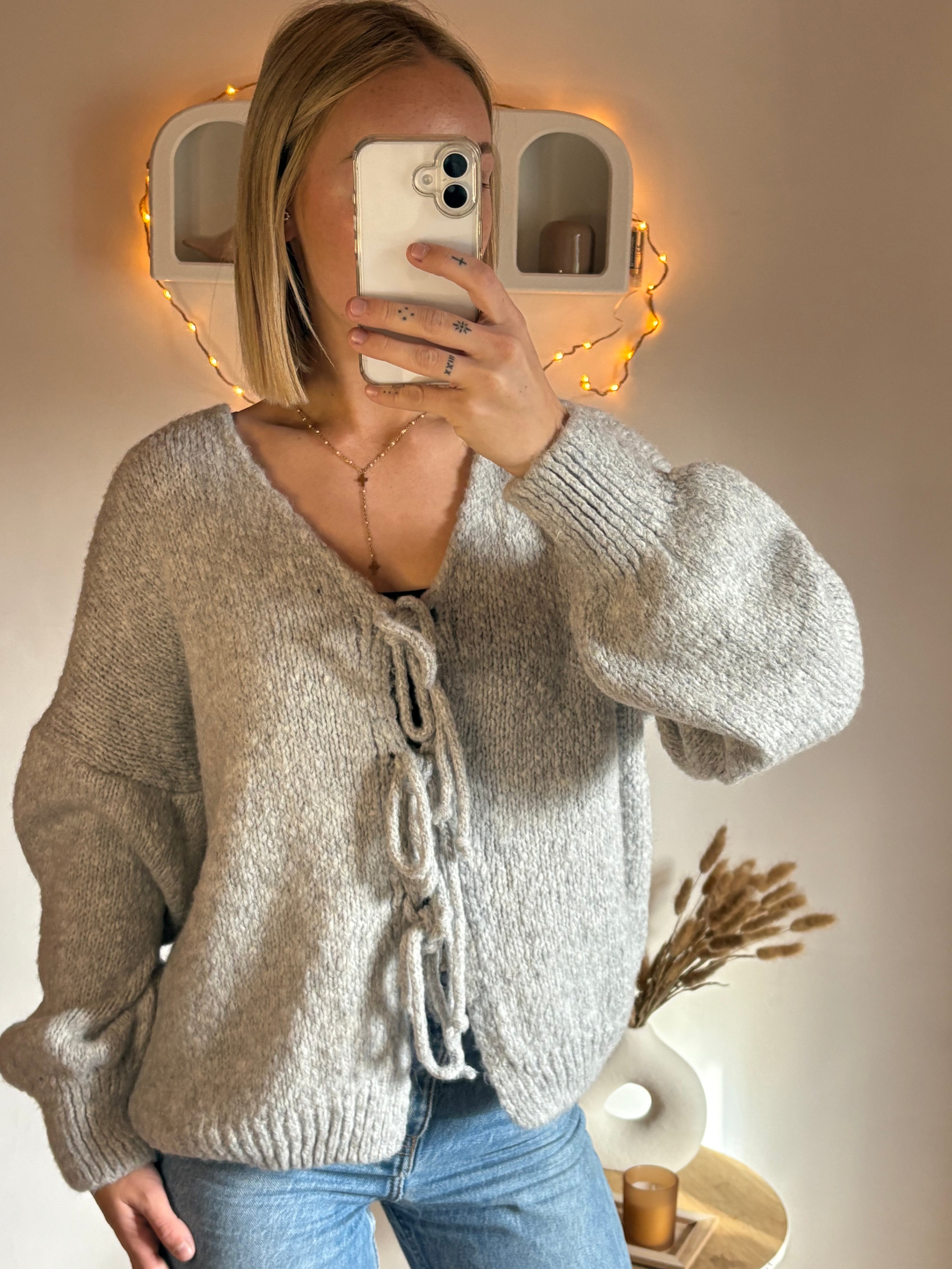 Pull Emma gris clair