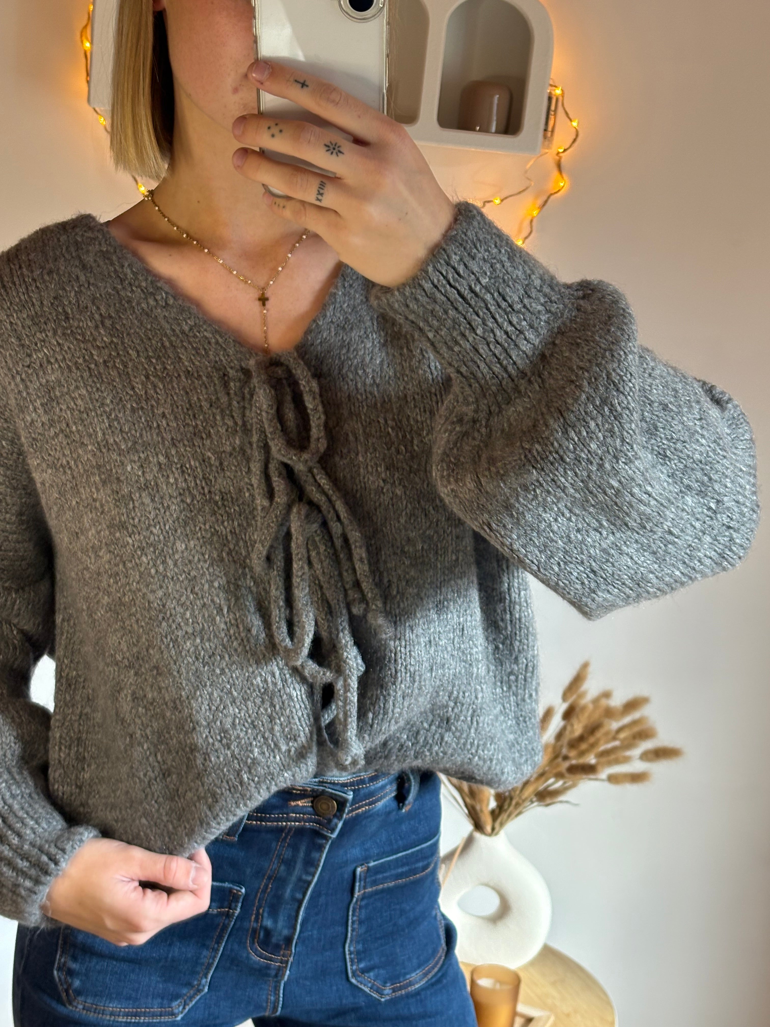 Pull Emma gris foncé