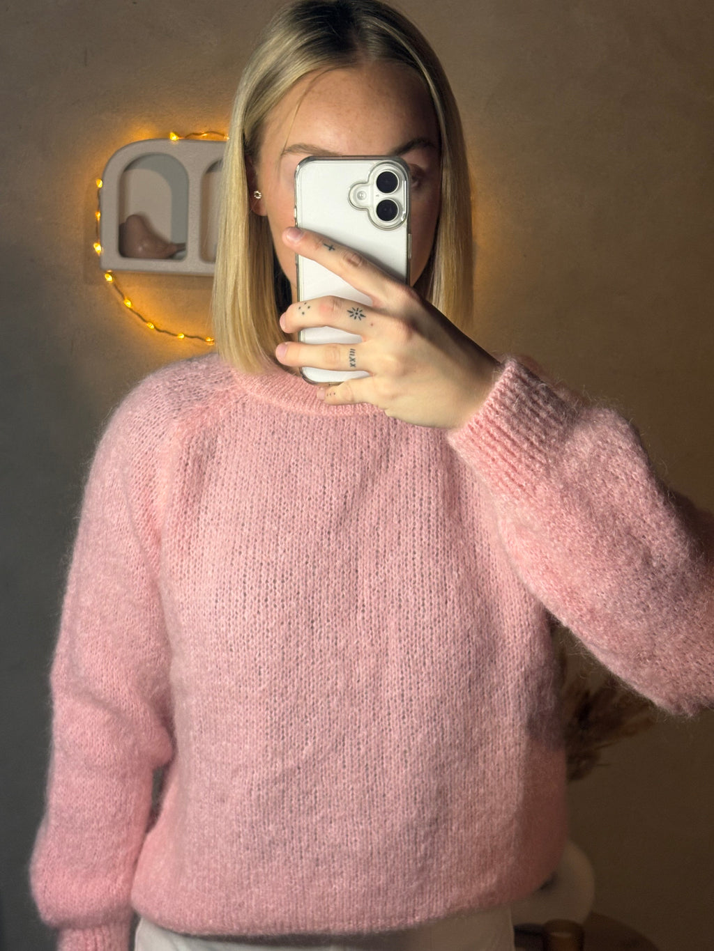 Pull Jeanne vieux rose