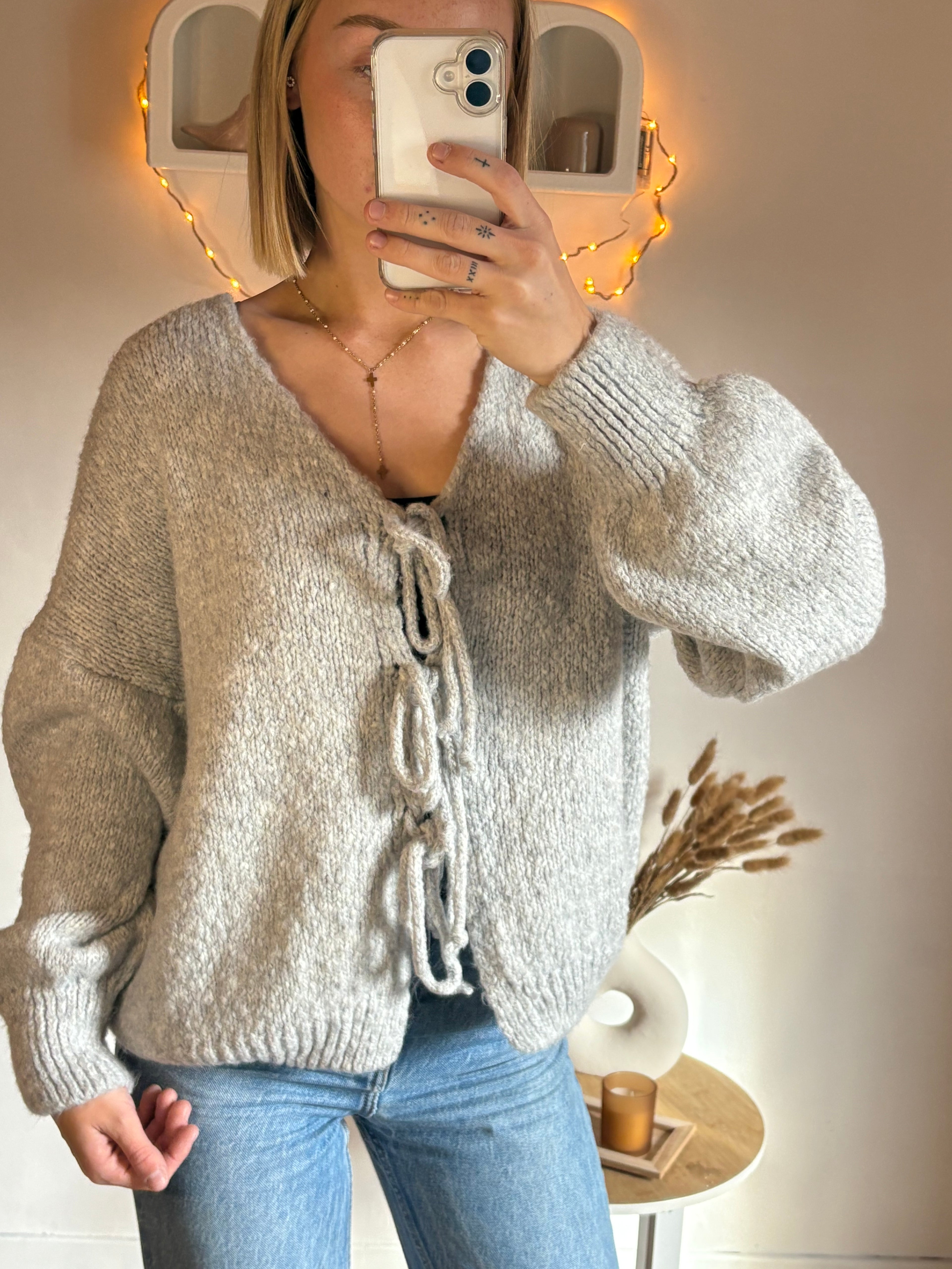 Pull Emma gris clair